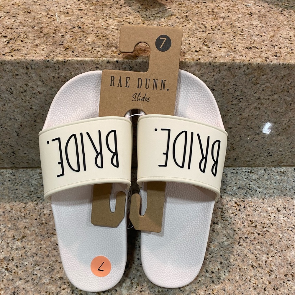 Rae Dunn BRIDE slides/sandals